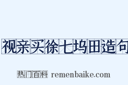 视亲买徐七坞田造句是什么意思的图片